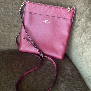Burgundy Leather Coach Crossbody Purse